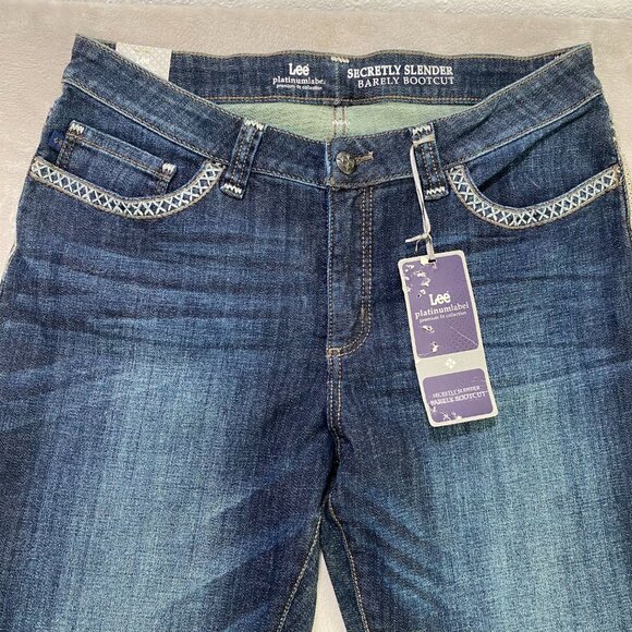 Lee Secretly Slender Barely Bootcut Jeans Size 14 - Picture 3 of 12